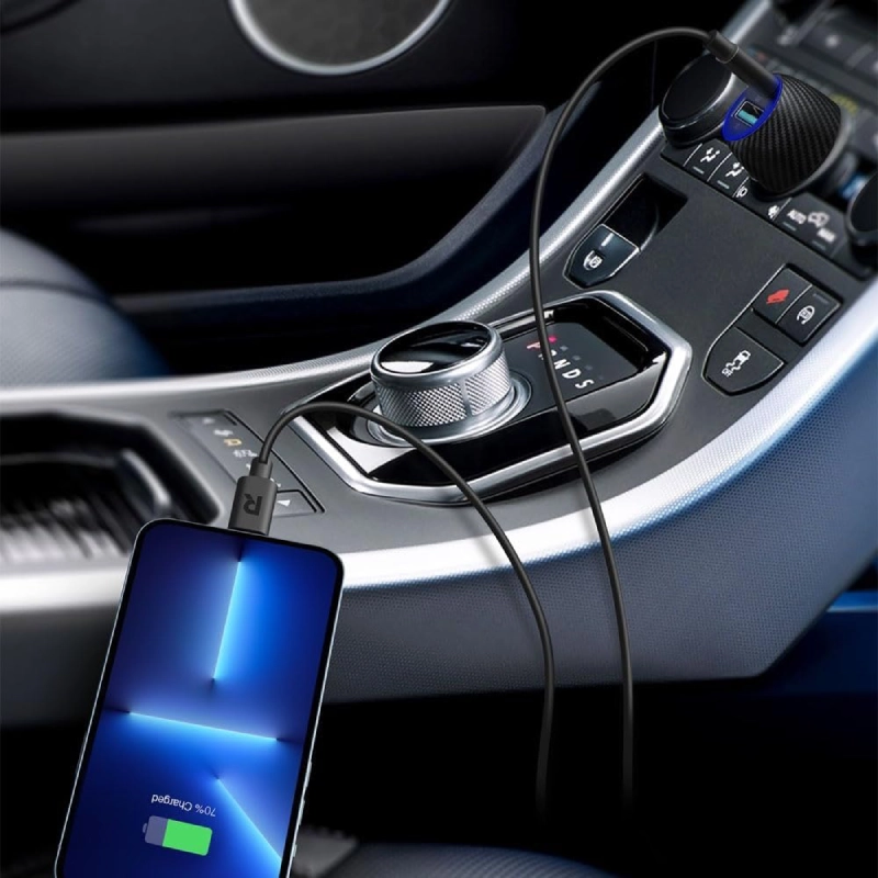 قیمت و خرید شارژر فندکی 49 وات 2 پورت راوپاور مدل  RP-VC030